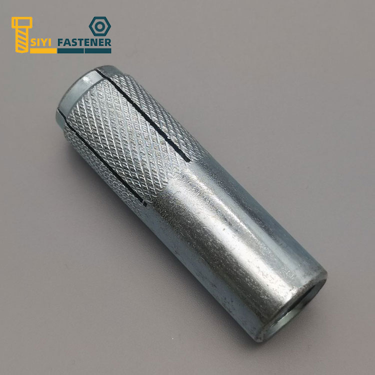 Thép carbon màu xanh trắng mạ kẽm thả trong neo với Knurling