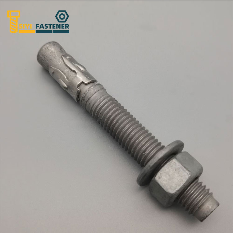 Thép carbon nhúng nóng Mạ kẽm HDG neo với kẹp thép không gỉ
