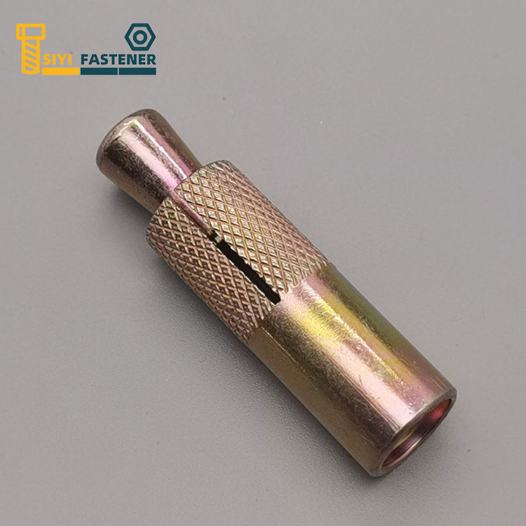 Neo cắt kẽm mạ kẽm bằng thép carbon màu vàng với Knurling